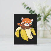 Funny Red Panda Geschenk Kinder Banana Red Panda Postkarte (Stehend Vorderseite)