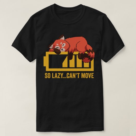 Funny Red Panda Lazy T-Shirt (Design vorne)