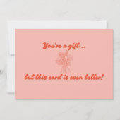 Funny Red & Pink Holiday Typografy Gift Card (Vorderseite)