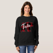Funny Red Plaid Buffalo Bear Apparel, Fun Tata Paj Sweatshirt (Vorne ganz)