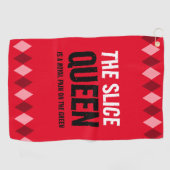 Funny Red Raute Die Slice Queen ... Golfhandtuch (Horizontal)