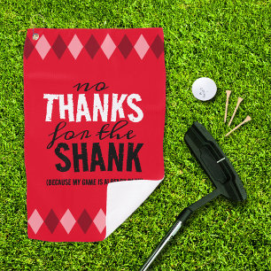 Funny Red Raute Nein Danke für den Shank Golfhandtuch