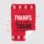 Funny Red Raute Nein Danke für den Shank Golfhandtuch (Insitu)