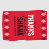 Funny Red Raute Nein Danke für den Shank Golfhandtuch (Horizontal)