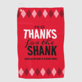 Funny Red Raute Nein Danke für den Shank Golfhandtuch (Vorderseite)