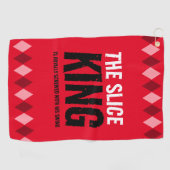 Funny Red Raute The Slice King ... Golfhandtuch (Horizontal)