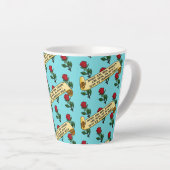 Funny Red Roses Are Red Coffee Poem Ribbon Pattern Milchtasse (Rechte Ecke)