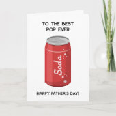 Funny Red Soda Pop Pun Vatertag Card Karte (Vorderseite)