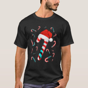 Funny Red und White Candy Crew Santa Merry Christm T-Shirt