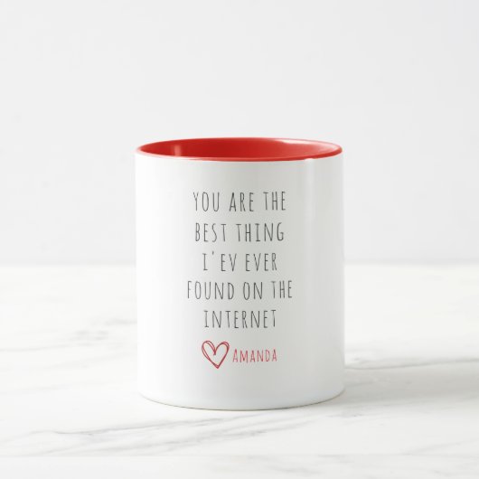 Funny Red Valentine Tasse (Zentrum)