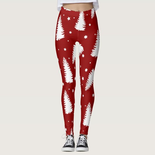 Funny Red Weihnachten Leggings (Vorderseite)