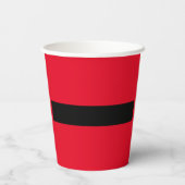 Funny Red Weihnachten Weihnachtsmann Bauchgewohnhe Pappbecher (Rückseite)