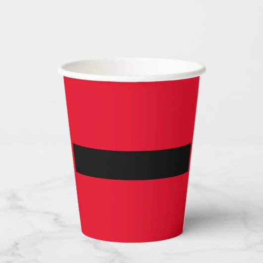 Funny Red Weihnachten Weihnachtsmann Bauchgewohnhe Pappbecher (Rückseite)