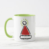 Funny Red Weihnachtsmannmütze Merry & Bright Typog Tasse (Links)