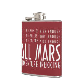 Funny Red White Alle Mars Trekking Abenteuer Flachmann (Links)