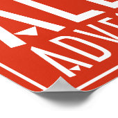 Funny Red White Alle Mars Trekking Abenteuer Poster (Ecke)