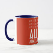 Funny Red White Alle Mars Trekking Abenteuer Tasse (Links)