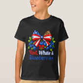 Funny Red White And Blueberries Matching Graphic P T-Shirt (Vorderseite)