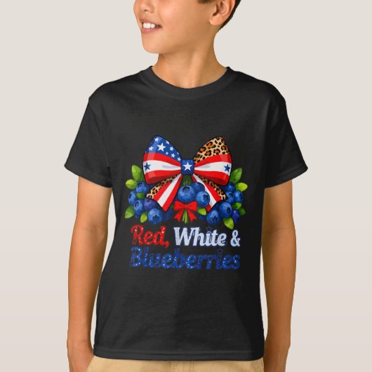 Funny Red White And Blueberries Matching Graphic P T-Shirt (Vorderseite)