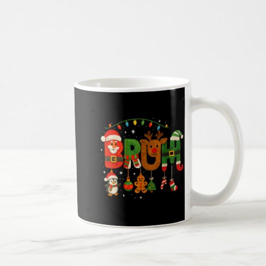 Funny Red White And Bruh Boys Xmas Christmas Pajam Kaffeetasse (Rechts)