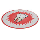 Funny Red White Beige Extracted Molar Sternexplosi Schneidebrett (Ecke)
