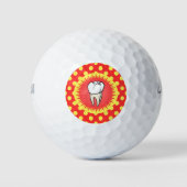 Funny Red White Extracted Molar Sternexplosion Car Golfball (Vorderseite)