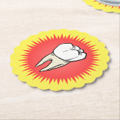 Funny Red White Extracted Molar Sternexplosion Untersetzer (angewinkelt)