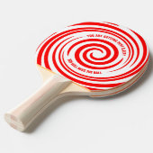 Funny Red White Wirbel Hypnose Pattern Tischtennis Schläger (Vorderseite)