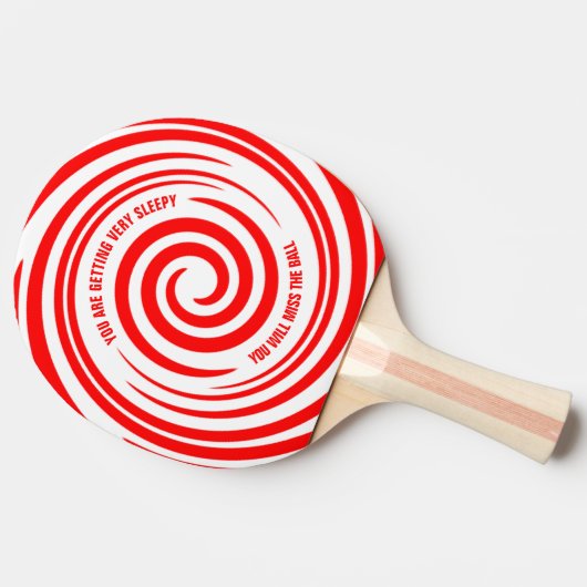 Funny Red White Wirbel Hypnose Pattern Tischtennis Schläger (Seitenansicht)