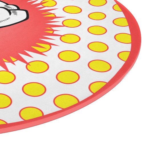 Funny Red White Yellow Extracted Molar Sternexplos Schneidebrett (Ecke)