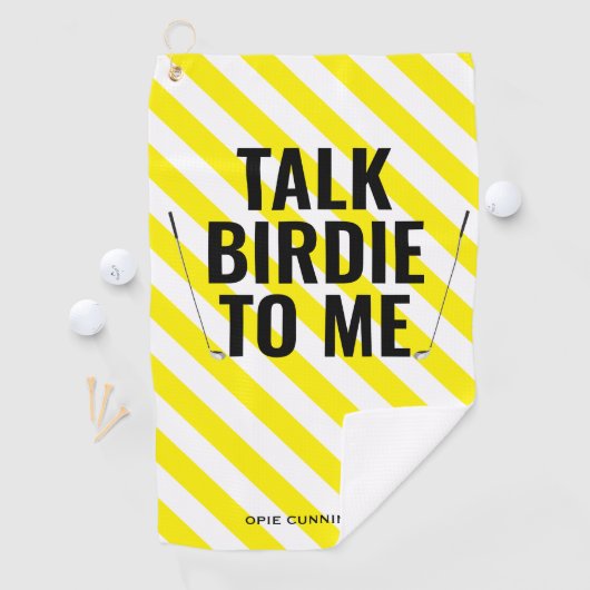 Funny reden Birdie zu mir Monogram Epic Fab Joke Golfhandtuch (Insitu)