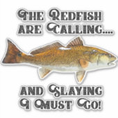 Funny Redfish zitiert Fischfang Fisch Fisch Aufkleber (Vorderseite)