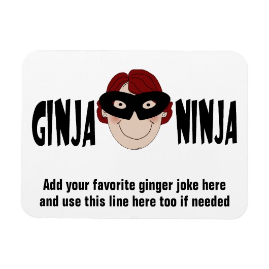 Funny Redhead Ginger Joke Kühlschrankmagnet Magnet (Horizontal)