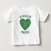 Funny Redhead Ginger Power Kleeblatt Green Heart Baby T-shirt (Vorderseite)