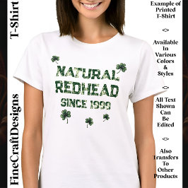 Funny Redhead Response Custom, 06 Novelty Party T-Shirt