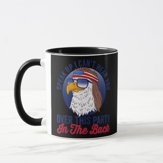 Funny Redneck 4. Juli Amerikanische Flagge USA Adl Tasse (Links)