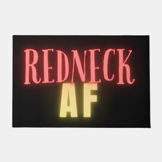 Funny Redneck AF Neon Fußmatte (Vorderseite)