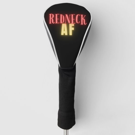 Funny Redneck AF Neon Golf Headcover (Vorderseite)