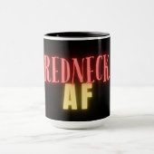 Funny Redneck AF Neon Personalisiert Tasse (Zentrum)