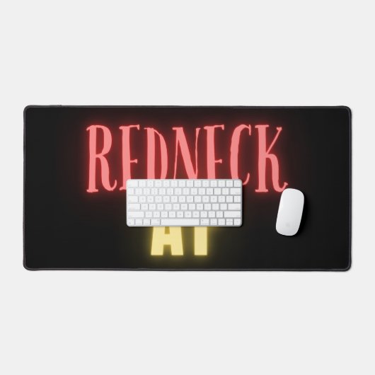 Funny Redneck AF Neon Schreibtischunterlage (Tastatur & Maus)