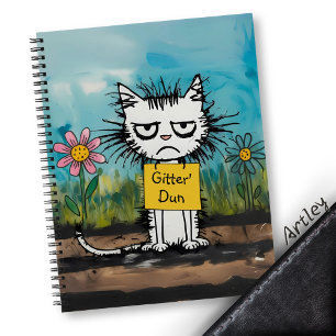 Funny Redneck Cat Sarcastic Motivierend Journal Notizblock