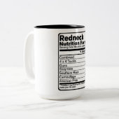Funny Redneck Ernährungslage Fakten Zwei-Tonen-Kaf Zweifarbige Tasse (Vorderseite Links)