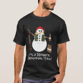 Funny Redneck Geschenk T-Shirt Snowman Beer Rifle (Vorderseite)