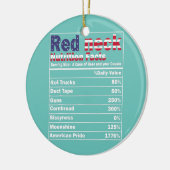 Funny Redneck Nutrition Fakten 4. Juli Land Keramik Ornament (Links)
