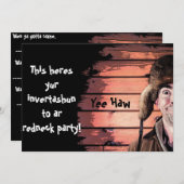 Funny Redneck Party Einladung (Vorne/Hinten)