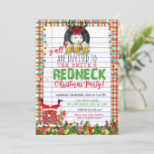 Funny Redneck Weihnachts-Feiertag Einladung (Stehend Vorderseite)