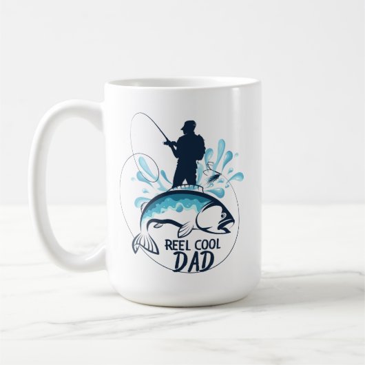 Funny Reel Cooler Vater Angeln Kaffeetasse (Links)