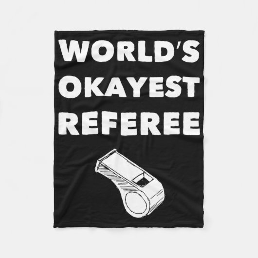 Funny Referee S - Weltweiter Schiedsrichter - Schw Fleecedecke (Vorderseite)