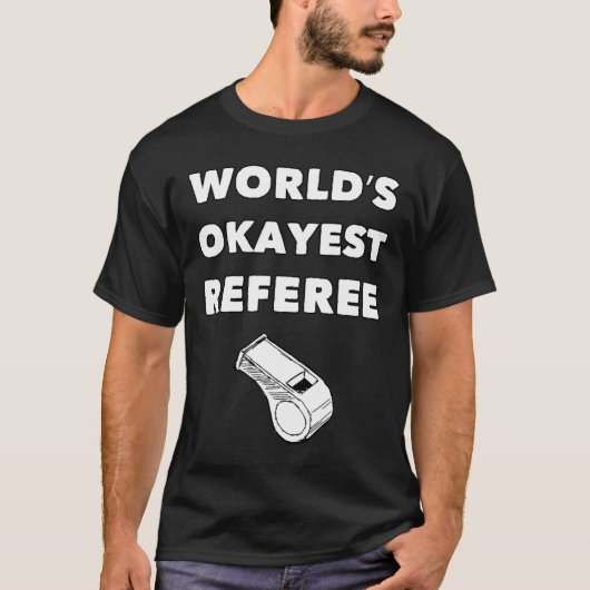 Funny Referee S - Weltweiter Schiedsrichter - Schw T-Shirt (Vorderseite)