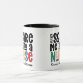 Funny Regenbogen Schwesterntypografie danke Ihnen Tasse (Zentrum)